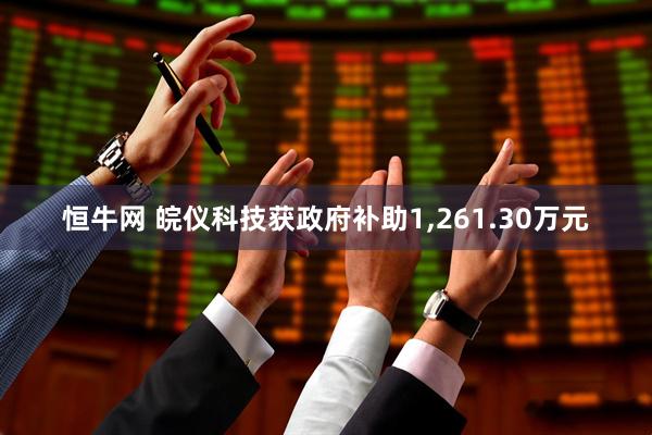 恒牛网 皖仪科技获政府补助1,261.30万元